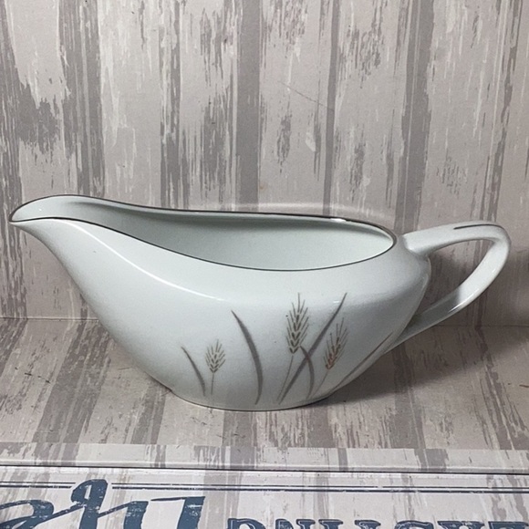 Platinum Wheat Fine China Vintage 3 Piece Set Gravy Boat Creamer & Fruit Bowl - Picture 4 of 11